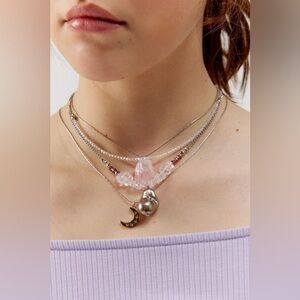 Sydney Moon & Pearl Layering Necklace Set